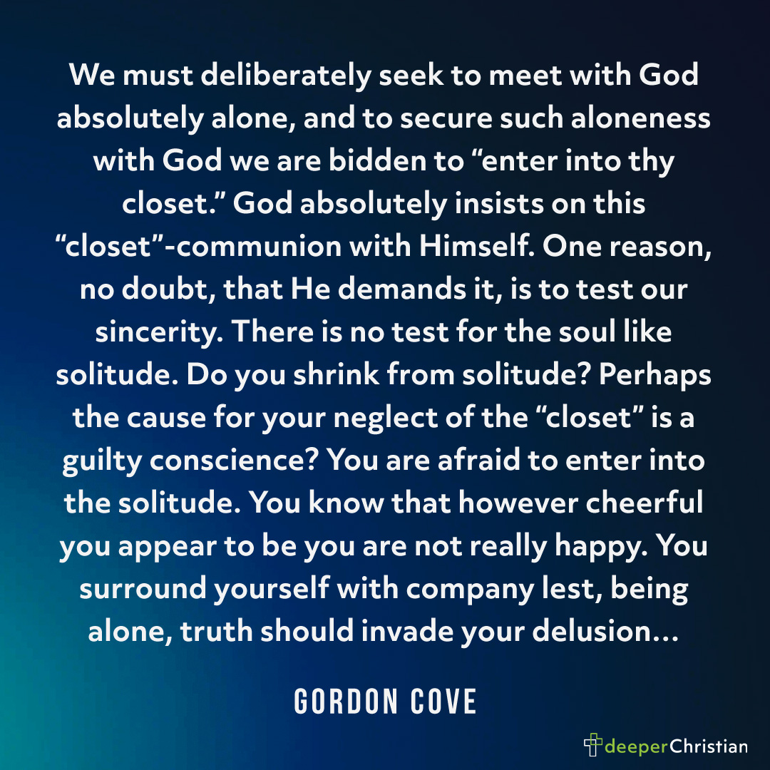 Solitude with God – Gordon Cove