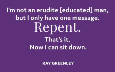 One Single Message – Ray Greenley