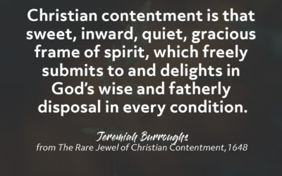 Christian Contentment – Jeremiah Burroughs