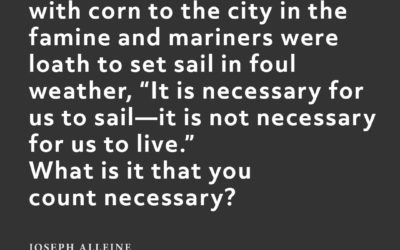 What Do You Count Necessary? – Joseph Alleine