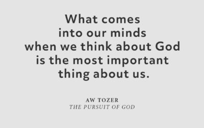 The Most Important Thing About Us – AW Tozer