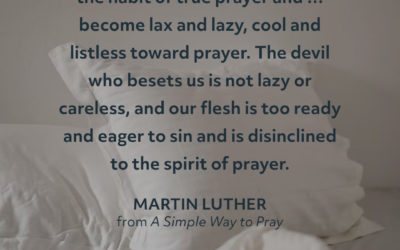Don’t be lazy in prayer – Martin Luther