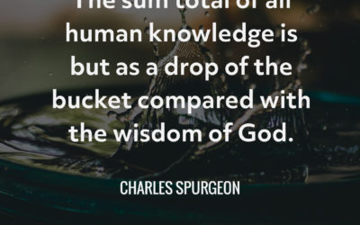 Human vs God’s Wisdom – Charles Spurgeon