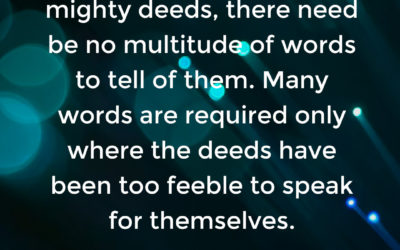 Mighty deeds and multitude of words – AW Tozer