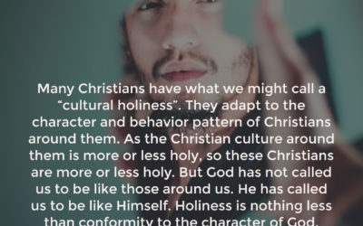 Cultural Holiness –  Jerry Bridges