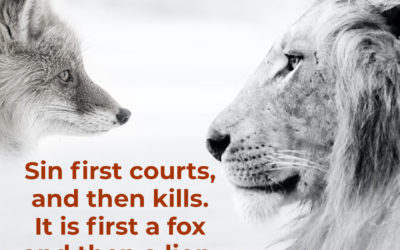 Sin is first a fox then a lion – Thomas Watson