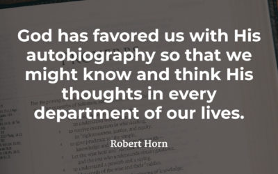 God’s Thoughts for Every Area of Our Lives – Robert Horn