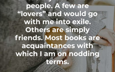 Books are like people – Cladius Clear