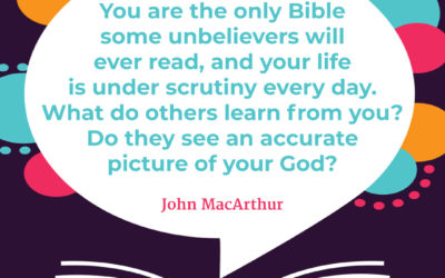 Your life is watched – John MacArthur