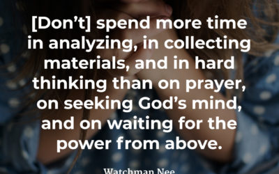 Seeking God’s Mind – Watchman Nee