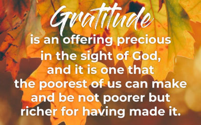 The offering of gratitude – AW Tozer