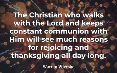 Constant Communion with the Lord – Warren Wiersbe