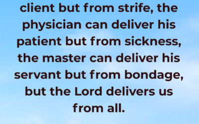 Lord delivers from all – Henry Smith