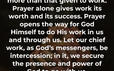 Prayer yields more than work – Andrew Murray