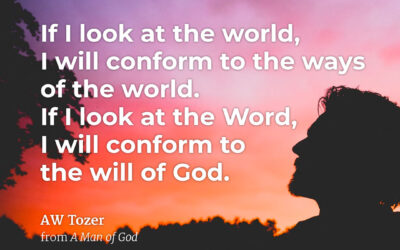 Becoming what you look at – AW Tozer