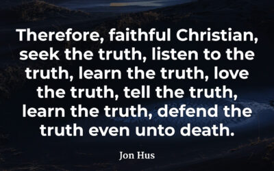 Fully embracing the truth – Jon Hus