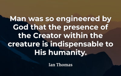 God’s presence is indispensable – Ian Thomas