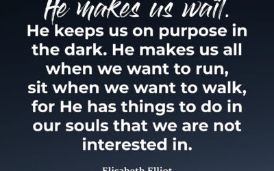 God makes us wait – Elisabeth Elliot