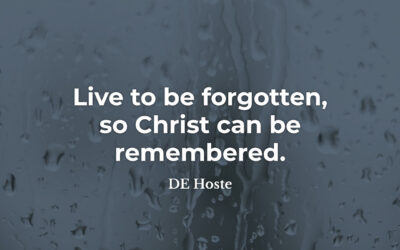 Live to be forgotten – DE Hoste