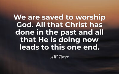 Salvation leads to this – AW Tozer